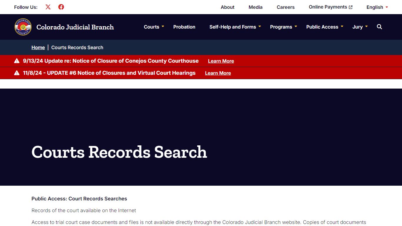 Courts Records Search | Colorado Judicial Branch