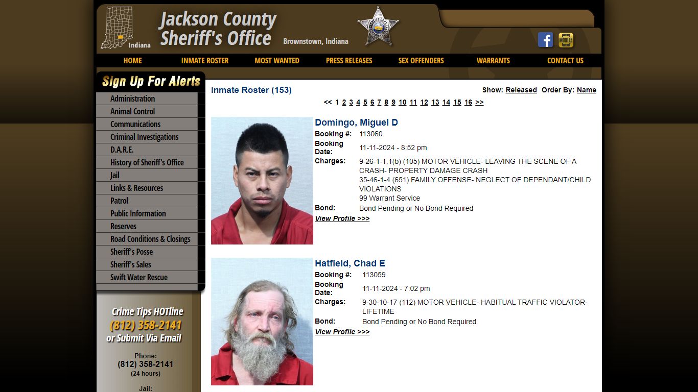 Inmate Roster - Current Inmates Booking Date Descending - Jackson ...