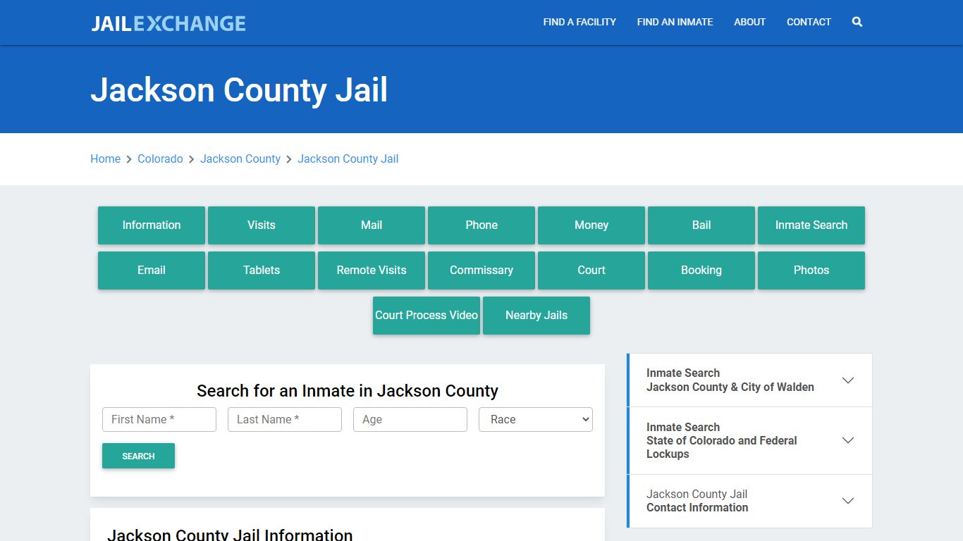 Jackson County Jail Roster Lookup, CO, Inmate Search